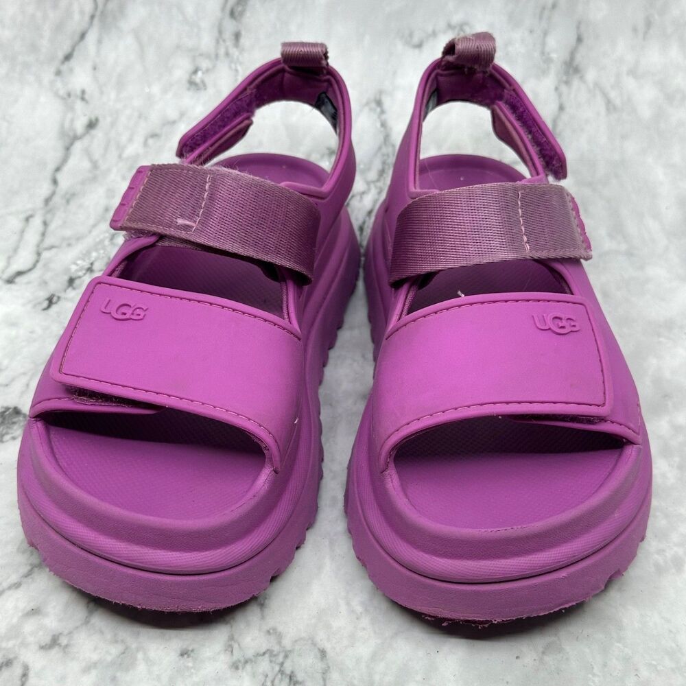 UGG Kids GoldenGlow Sandals Pink Magenta Youth Size 13 Adjustable Straps Strappy